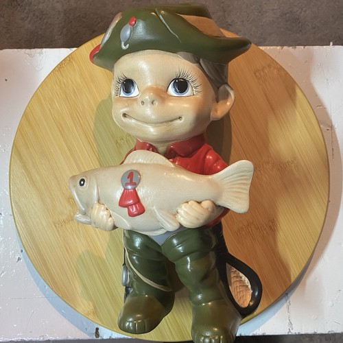 Vintage smile boy fisherman - smile,