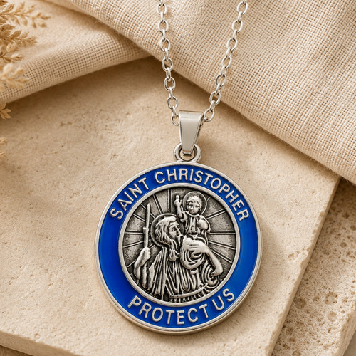 Silver saint christopher - silver,