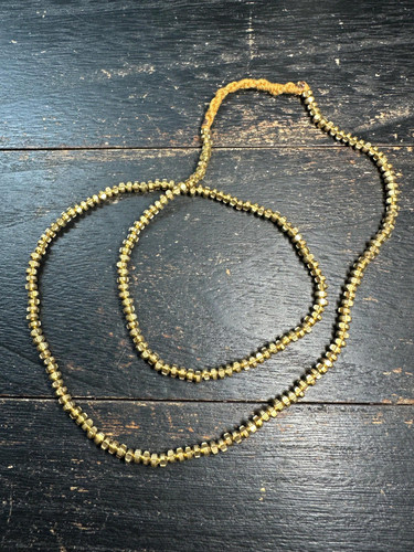 Faceted brass beads - brass, strand