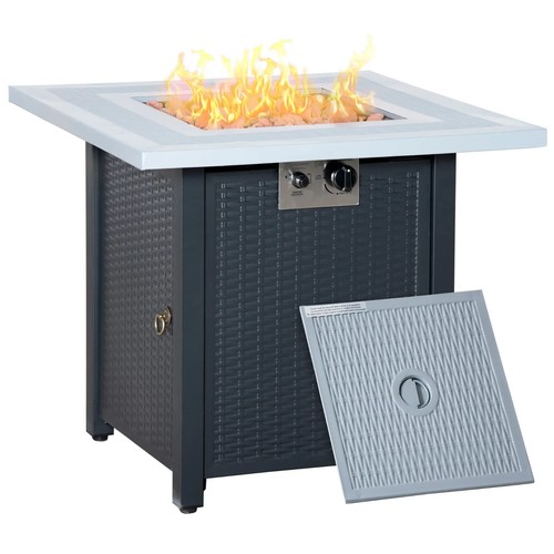 Metal outdoor fire pit - metal, table