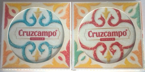 Cruzcampo terracotta beer mats - terracotta,