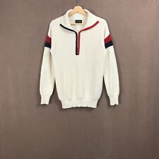 Vintage Portobellos Jumper Quarter Zip Collared Size L