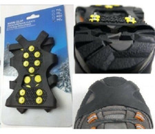 WINTER ICE ANT SLIP SNOW SHOE COVER SPIKES GRIPS CLEATS 10-STUD CRAMPONS GIFT