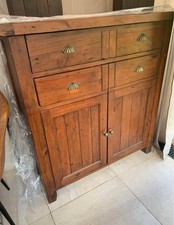 Vintage Solid Wood Cabinet Bar With Wine Storage