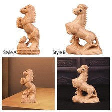 Hand Carved Wood Horse Statue