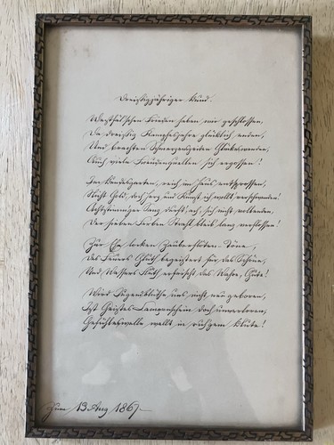 Antique 1867 handwritten love - 1867,
