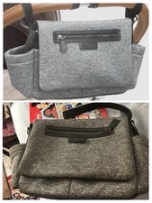 StorkSak Stroller Buggy Organiser Nappy Change Bag Luxe - Grey Scuba