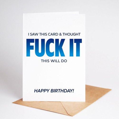 Funny birthday card rude - card,