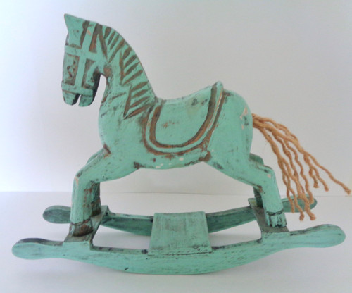 Rocking horse wooden - horse, dk