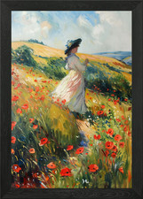 Poppy Field Framed Wall Art