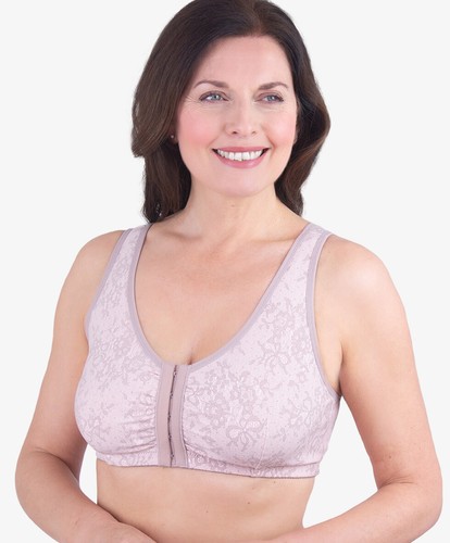 Front closure comfort bra - front,