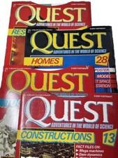Quest Magazine X 4 Educational  and science Projects 1989 Vintage/ Complete