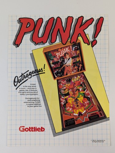 Gottlieb punk pinball - gottlieb, punk!
