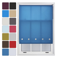 Furnished Roller Blinds with Chrome Eyelets Optional Made to Measure Blind