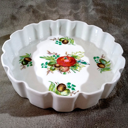 Vtg limoges quiche fluted - fluted, edge