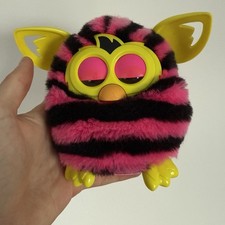 Furby Boom Pink & Black Stripes Hasbro 2012 Interactive Plush Toy Works Sun Fade