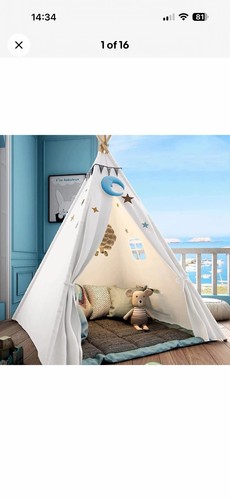 160cm large canvas kids teepee - 160cm,
