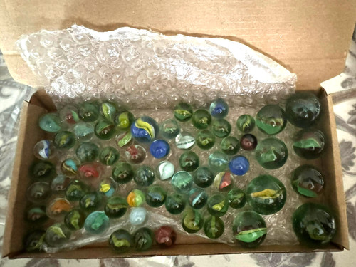 Coloured glass marbles - marbles, |