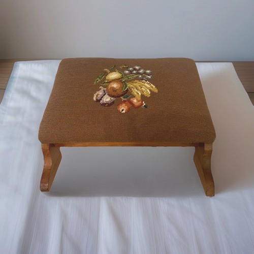 Vintage fruit needlepoint - vintage,