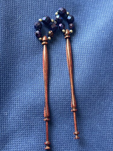 Pair vintage lace - vintage, bobbins