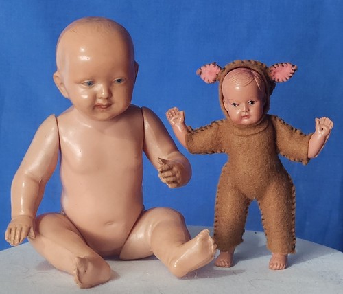 Antique 1920 celluloid dolls - antique, a