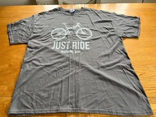 RARE GENUINE Saracen Bike Just Ride T Shirt  Medium 100% Cotton grey / green