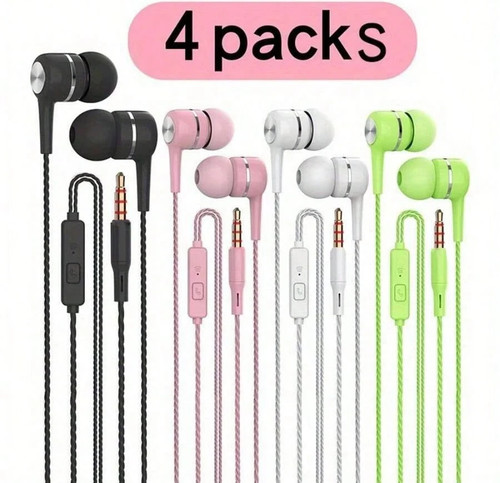 Pack wired earphones with - 4,
