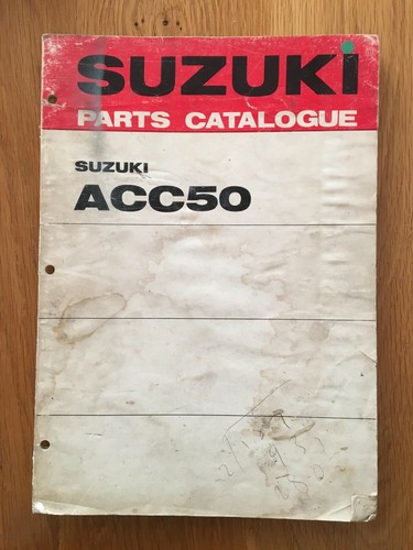 Suzuki acc50 parts book - acc50,