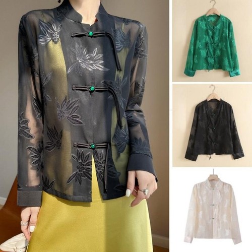 Women chiffon jacket jacquard - chiffon,