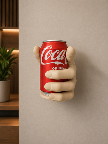 Wall mounted hand can - wall,