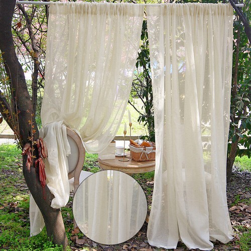 Linen curtains outdoor sheer - linen,
