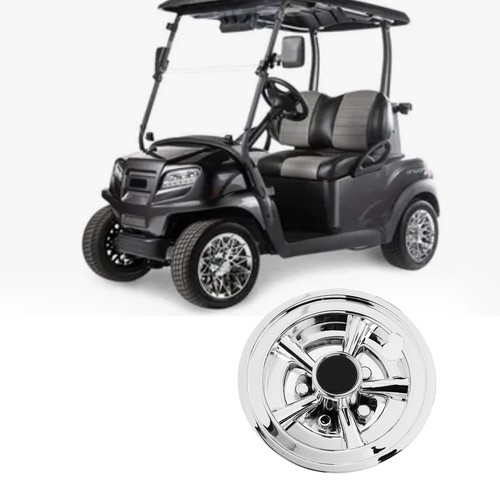 Chrome silver golf cart - 4x, 8