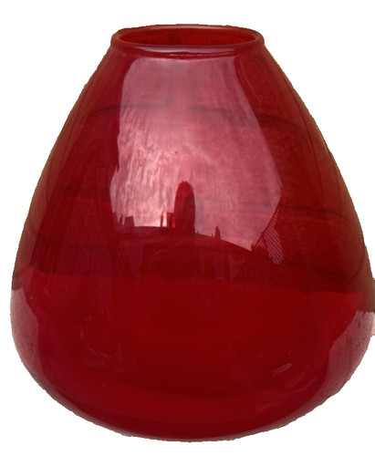 Large red art - red, glass