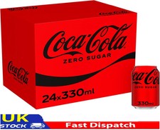Coca Cola Zero Sugar 24 x 330ml Cans 330 ml (Pack of 24)