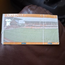 2002 Arsenal v Tottenham Ticket.  