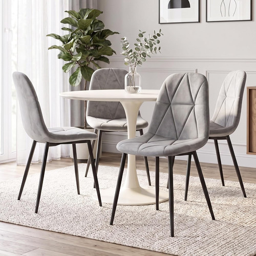 Set light gray velvet - set,