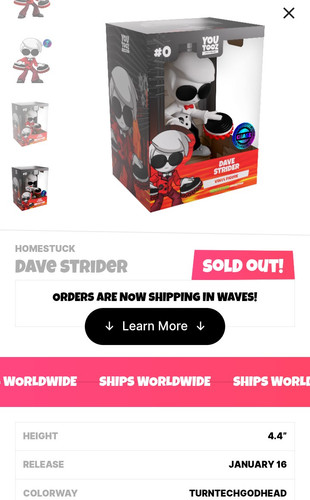 Youtooz homestuck dave strider - dave,