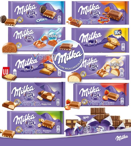Milka chocolate bars variety - milka,