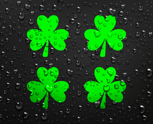 Shamrock clover decal st - 4x,