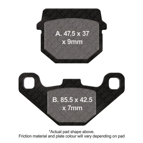 Ebc motorcycle brake pads - ebc, tt
