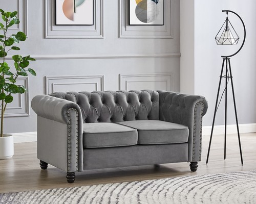Velvet sofa chesterfield 3 - 2,