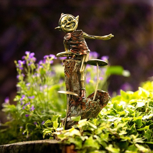 Bronze effect elf - elf, ornament