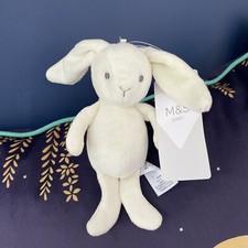 M&S Marks And Spencer Bunny Rabbit Rattle Soft Toy Plush Comforter 02496382