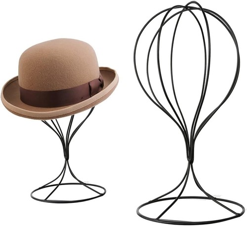 Metal freestanding wig hat - freestanding,