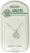 CELTIC FC SILVER PLATED CREST PENDANT WITH 50 CM LONG CHAIN NECKLACE CFC