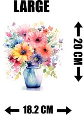 VASE FLOWERS STAINED GLASS