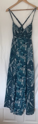 Blue floral summer dress - dress, size