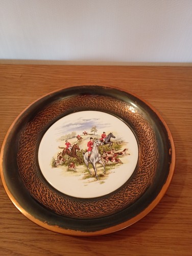 Vintage english copper plate - vintage,