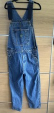 Pull & Bear Size S Blue Denim Dungarees Overalls Front Pocket BG6