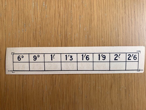 Vintage bus fare strip - bus,